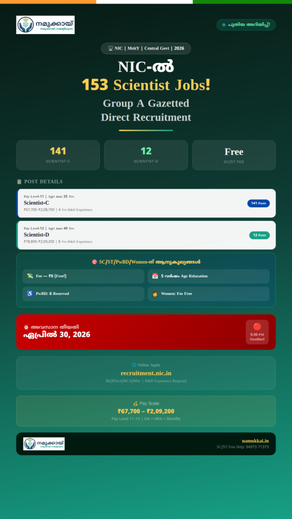 nic scientist vacancy